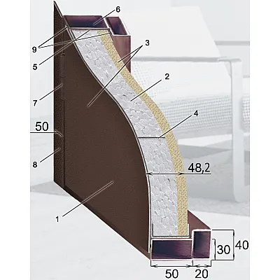 Вхідні Двері Лідер 2К шагрень коричнева/венге магія StalMax